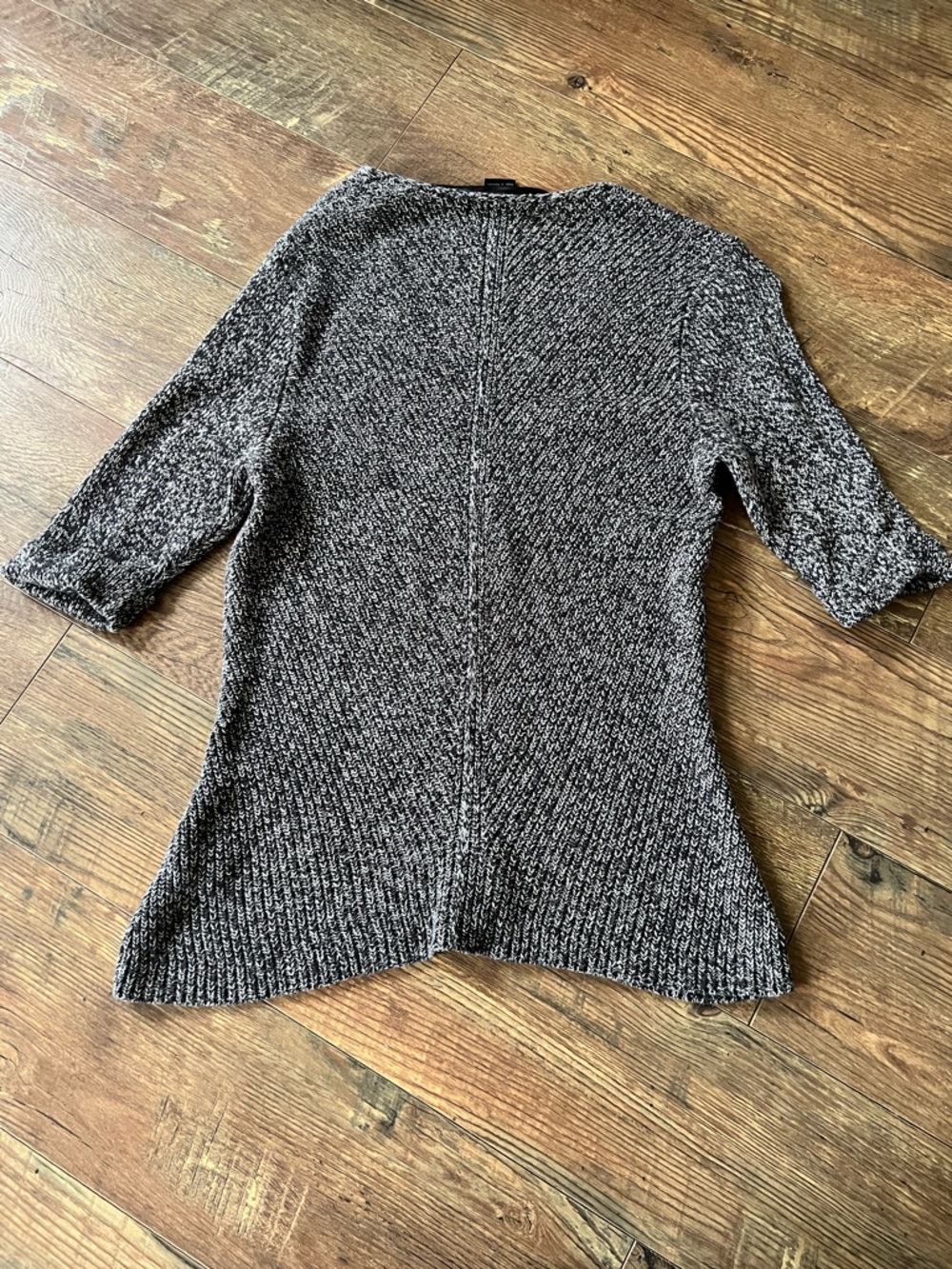 Calvin Klein Black and White Marled Knit Sweater - Picture 6 of 6